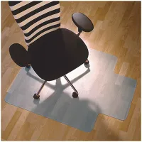 Коврик защитный для паркета/ламината Floortex, прямоуг. с выступом, 120*134см, поликарбонат, 1,9мм