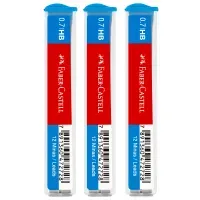 Грифели для механических карандашей Faber-Castell "Polymer", 0,7мм, HB, набор 3шт., европодвес