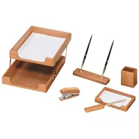 Набор настольный Delucci 6 предметов, светлый дуб