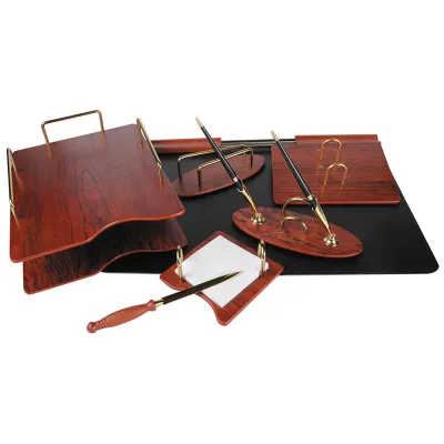 Набор настольный Delucci 7 предметов, розовое дерево