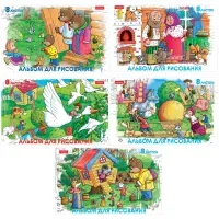 Альбом для рисования 08л., А5, на скрепке Hatber "Русские народные сказки"