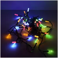 Электрогирлянда светодиодная "Лучики" 60 ламп, 8 режимов, 4 цвета, 5м