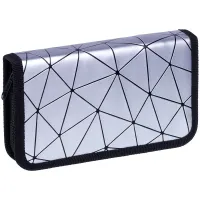 Пенал 1 отделение 190*100 ArtSpace "My Space", серебристый, ПВХ