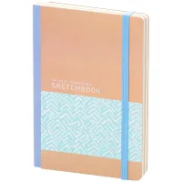 Скетчбук - альбом для рисования 80л. B6 "Minty kraft", 100г/м2, тв.обл, карман, доп.листы крафт