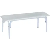 Банкетка без спинки Астрид БМ 9/1, 1200*450*415, каркас алюмин. муар светло-серый, кожзам светло-серый К-05