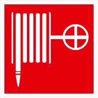 Знак пожарной безопасности "Пожарный кран", 200х200 мм, фотолюминесцентный, пленка самоклеящаяся, F02