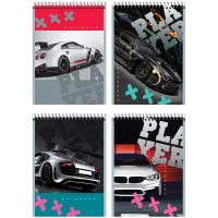 Блокнот А5 40л. на гребне BG "Player car"