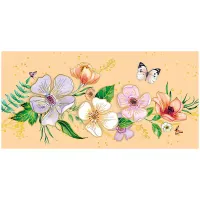 Конверт для денег Арт и Дизайн "Цветы", 83*167мм, фольга