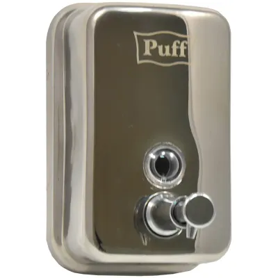 Диспенсер для жидкого мыла Puff 8605, наливной, механический, нерж.сталь, хром, глянцевый, 0,5л