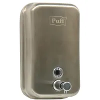 Диспенсер для жидкого мыла Puff 8615m, наливной, механический, нерж.сталь, хром, матовый, 1л