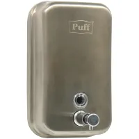 Диспенсер для жидкого мыла Puff 8605m, наливной, механический, нерж.сталь, хром, матовый, 0,5л