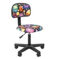 Кресло детское Chairman Kids 101, PL черн, ткань велюр, НЛО, мех. постоянной под. спины, без подлокотников, 7036630 (ПОД ЗАКАЗ)