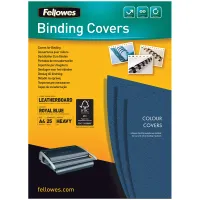 Обложка А4 Fellowes FS-53739 "Дельта", кожа, 250г/кв.м, синий картон, 25л.