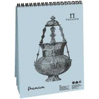 Блокнот для пастели, 30л., А5 на гребне Лилия Холдинг " Bluemarine", голубой, 160г/м2, холст