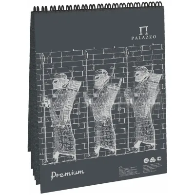 Блокнот для пастели, 30л., А4 на гребне Лилия Холдинг "Dark Ground", черный, 160г/м2, холст