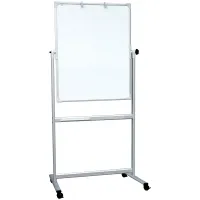 Доска магнитно-маркерная 2х3 "Office", 60*90см, двусторонняя, поворот., мобильная