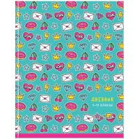 Дневник 1-11 кл. 40л. (твердый) "Love pattern", глянцевая ламинация