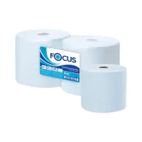Протирочная бумага в рулонах Focus Jumbo 2-слойная, 350м/рул, 33*35см, голубой
