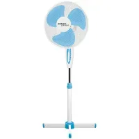 Вентилятор напольный Scarlett SC-SF111B04, подсветка, белый/голубой