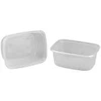 Контейнеры одноразовые Стиролпласт, набор 1000шт., 108*82*41мм, 200мл, ПП, прозрачные (код крышки 300320)