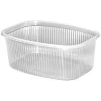 Контейнеры одноразовые Стиролпласт, набор 500шт., 139*102*56мм, 500мл, ПП, прозрачные (код крышки 300323)