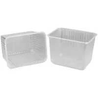 Контейнеры одноразовые Стиролпласт, набор 500шт., 179*132*125мм, 2000мл, ПП, прозрачные (код крышки 300328)