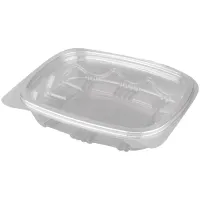 Контейнеры одноразовые Стиролпласт, набор 300шт., 155*129*30мм, 250мл, с крышкой, ПЭТ, прозрачные