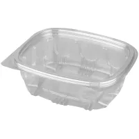 Контейнеры одноразовые Стиролпласт, набор 300шт., 155*129*52мм, 500мл, с крышкой, ПЭТ, прозрачные