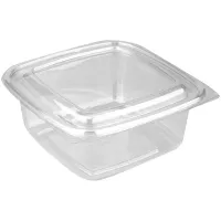 Контейнеры одноразовые Стиролпласт, набор 300шт., 172*167*70мм, 1000мл, с крышкой, ПЭТ, прозрачные