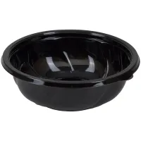 Контейнеры одноразовые Стиролпласт, набор 300шт., 194*65,1мм, 1000мл, ПЭТ, круглые, черные (код крышки 300341)