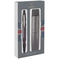 Набор Parker: ручка шариковая "Jotter Victoria Violet CT", 1,0мм, кнопочн., чехол, подар. уп.