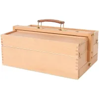 УЦЕНКА-Ящик художника для кистей и красок Гамма "Московская палитра" 36*23,5*15см, бук