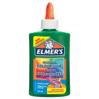 Клей для слаймов Elmers "Colour Glue", 147мл, зеленый, непрозрачный