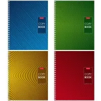 Тетрадь А5, 80 л., HATBER, гребень, клетка, Soft-touch ламинация, "Криптография" (микс в спайке), 090314, 80Т5лВ1гр