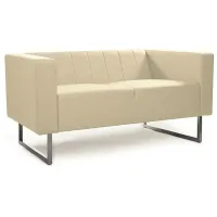 УЦЕНКА-Диван двухместный Вента бежевый (искусственная кожа)