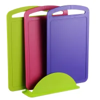 Набор разделочных досок Idea, 3шт., подставка зеленая, 33*24*7,8см, цвет микс (разноцветный)