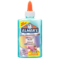 Клей для слаймов Elmers "Metallic Glue", 147мл, бирюзовый, металлик