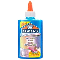 Клей для слаймов Elmers "Metallic Glue", 147мл, синий, металлик