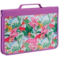Папка для труда 1 отделение, А4, ArtSpace "Tropical", картон, молния вокруг, с ручкой