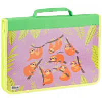 Папка для труда 1 отделение, А4, ArtSpace "Summer", картон, молния вокруг, с ручкой