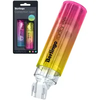 Корректирующая лента Berlingo "Radiance", 5мм*6м, набор 2шт., розовый/желтый, розовый/синий, блистер