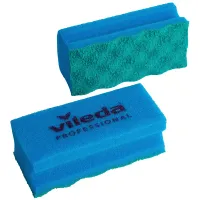 Губка Vileda Professional "Pur Active", с абразивным слоем, 14*6,3см, 10шт., синий/зеленый 123118 (ПОД ЗАКАЗ)