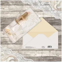 Конверт для денег Дарите Счастье "В День Свадьбы", 80*165мм, УФ-лак