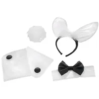 Карнавальный набор для женщин "Зайка", ушки, галстук-бабочка, манжеты, накладной хвост