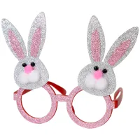 Маскарадные очки "Зайцы", полипропилен с декором из нетканого материала, 14*14см