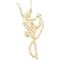 Елочное украшение из полипропилена "Грация в золоте", 15*5*1,5см