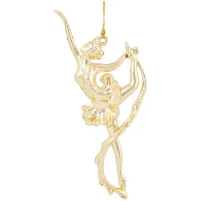 Елочное украшение из полипропилена "Грация в золоте", 15*5*1,5см