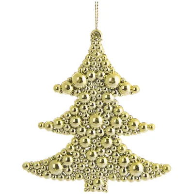 Елочное украшение из полипропилена "Елочка в золоте", 9,5*0,3см