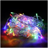 Электрогирлянда-конструктор светодиодная Vegas "Бахрома", 64 ламп, многоцветная, 12 нитей, 2*1м, 24V