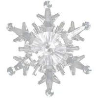 Фигурка новогодняя на батарейках, на присоске Vegas "Снежинка", светящаяся, 9,5см, ассорти
